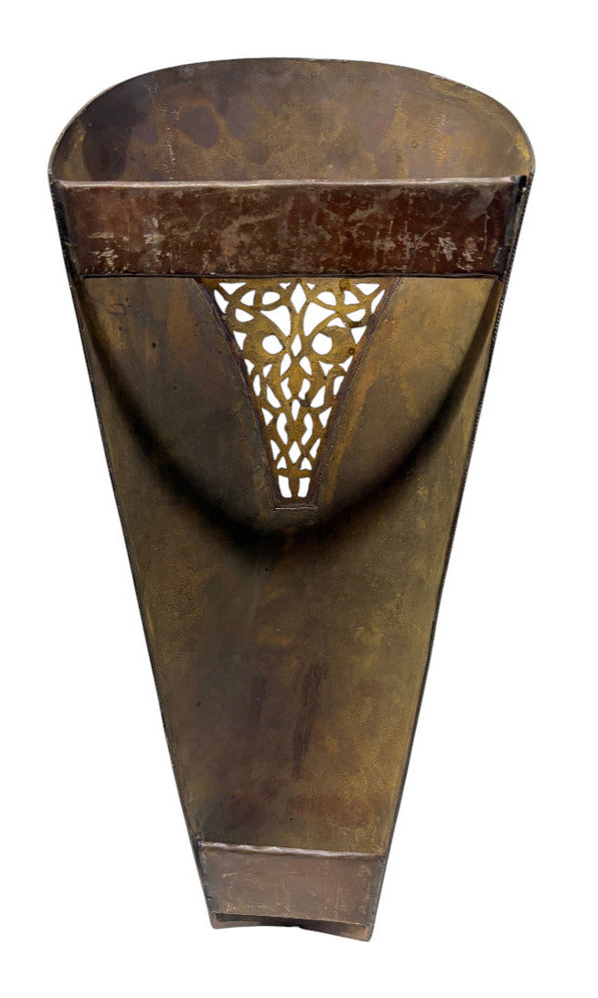 Solid Tapered Cone Sconce with Brass Inset
