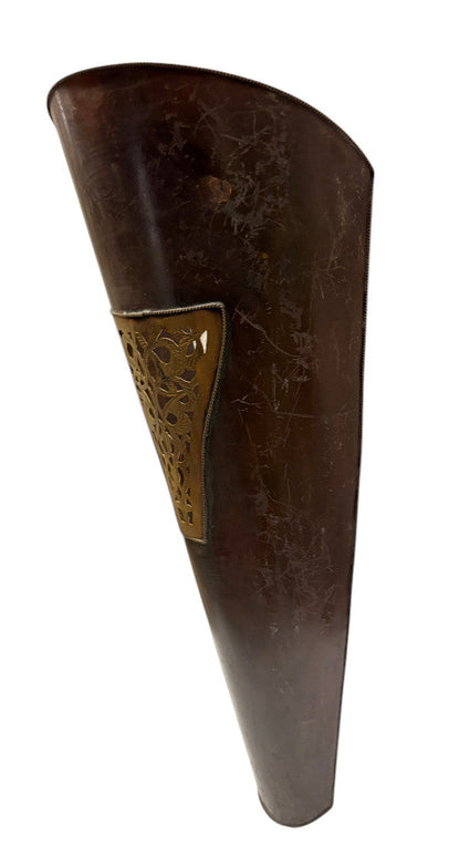 Solid Tapered Cone Sconce with Brass Inset