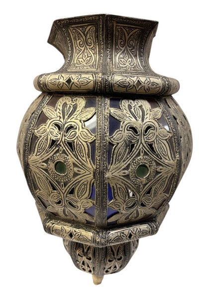 Brass and Nickel Etched Urn Sconce