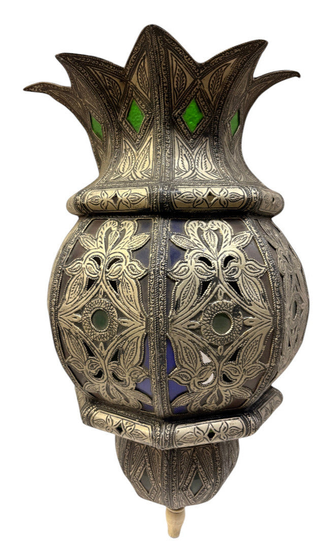Brass and Nickel Crowned Urn Sconce
