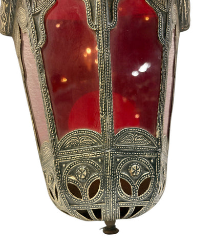Domed Lantern Sconce with Stained Glass
