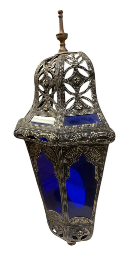 Domed Lantern Sconce with Stained Glass