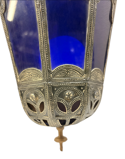 Domed Lantern Sconce with Stained Glass