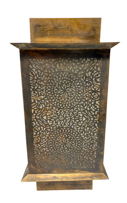 Boxy Lantern Sconce with Vented Cap
