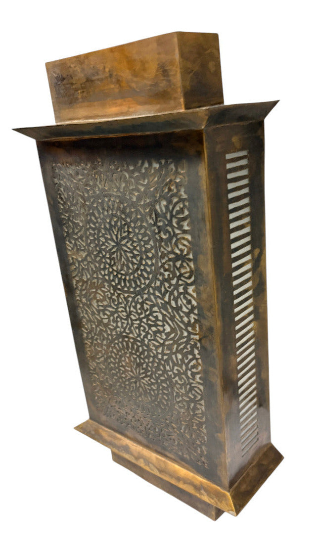 Boxy Lantern Sconce with Vented Cap