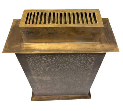 Boxy Lantern Sconce with Vented Cap