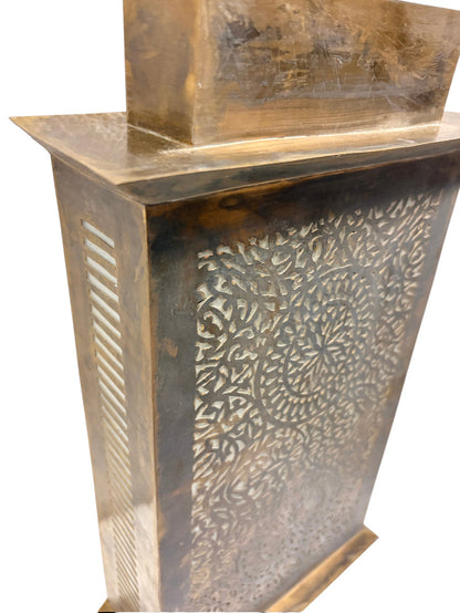 Boxy Lantern Sconce with Vented Cap