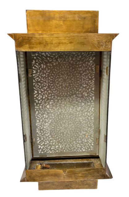 Boxy Lantern Sconce with Vented Cap