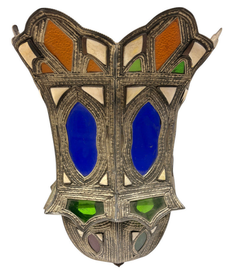 Winged Stained Glass Sconce