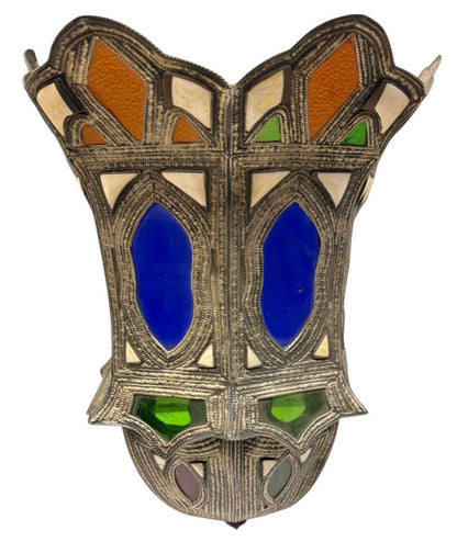 Winged Stained Glass Sconce
