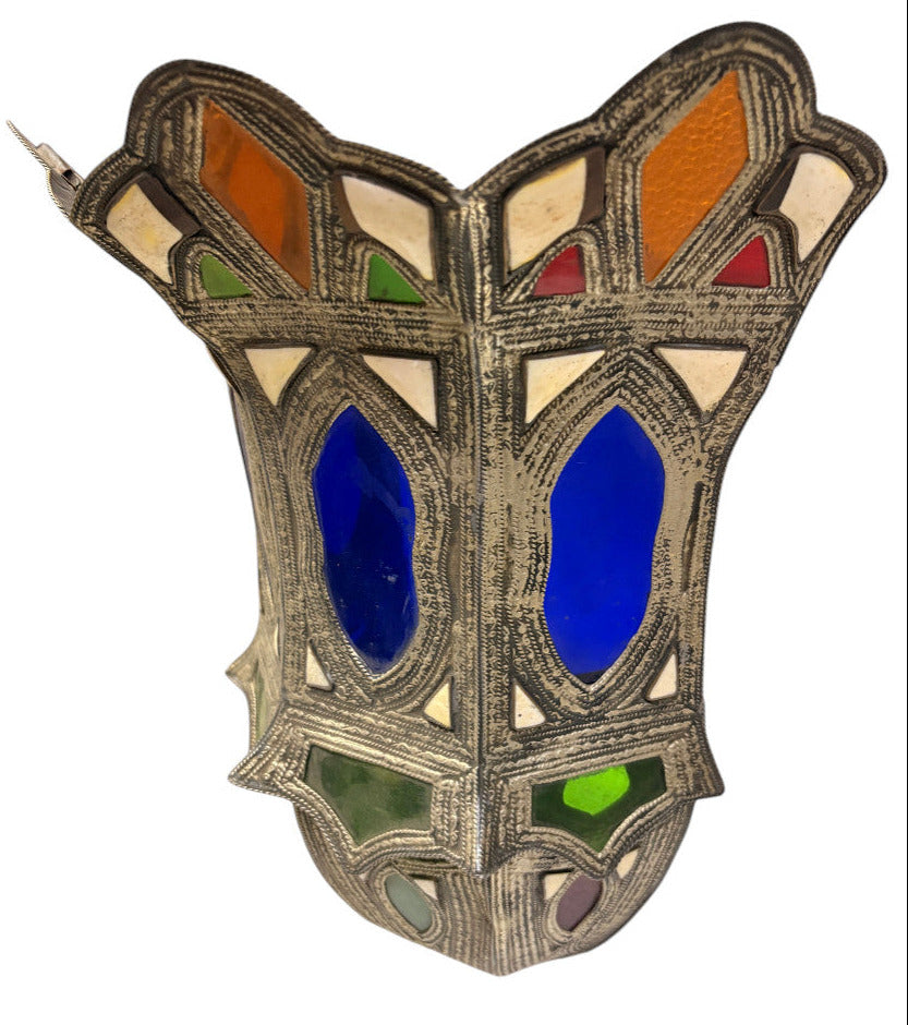 Winged Stained Glass Sconce