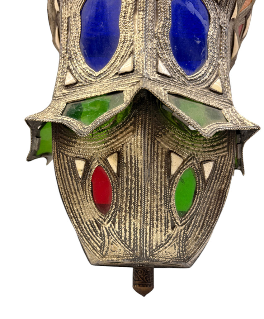 Winged Stained Glass Sconce