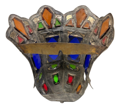 Winged Stained Glass Sconce