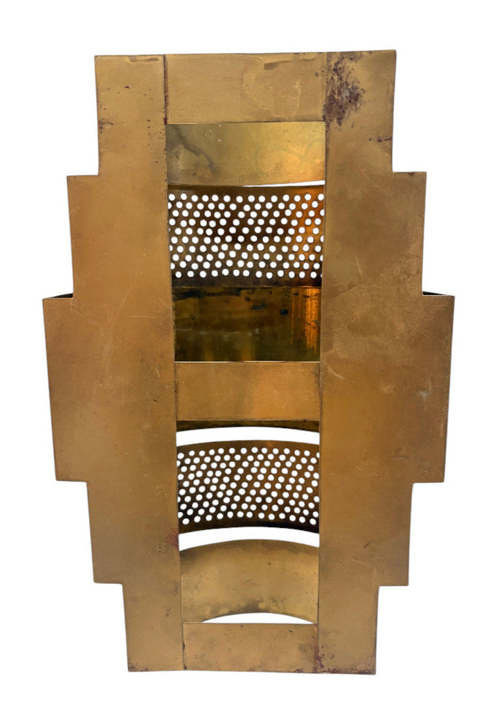 Art Deco Brass Wall Sconce