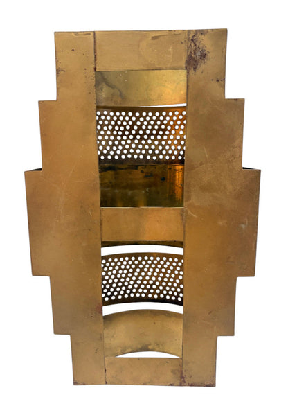 Art Deco Brass Wall Sconce