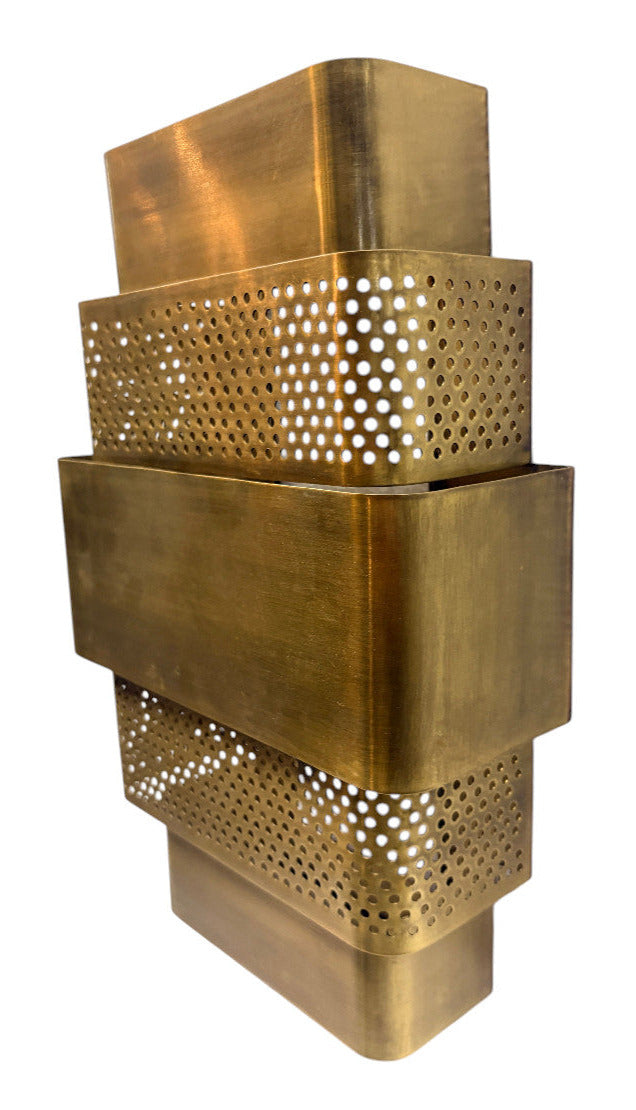 Art Deco Brass Wall Sconce