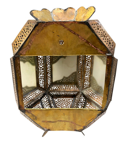 Brass Wall Sconce with White Glass