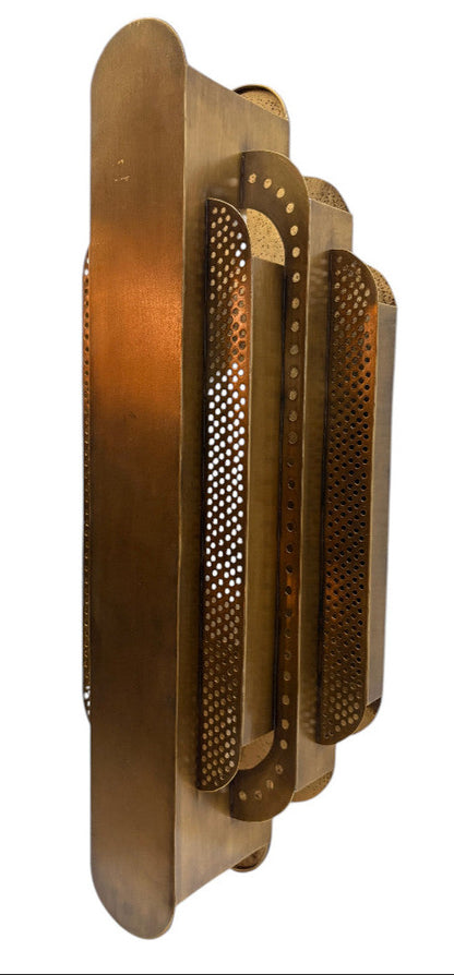 Art Deco Brass Wall Sconce