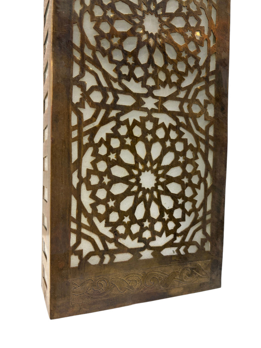 Rectangular Brass Wall Sconce