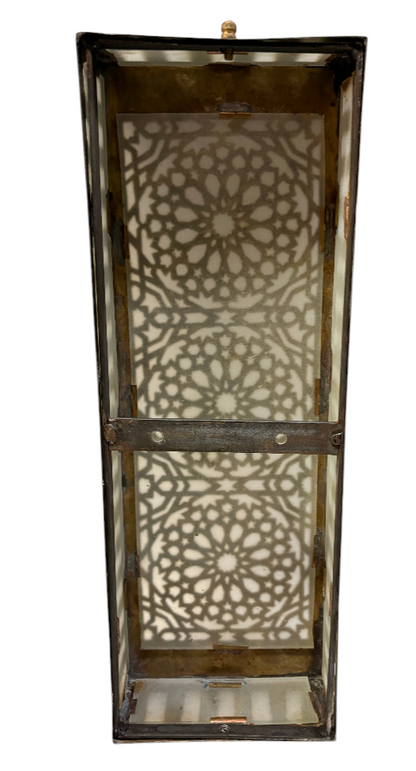 Rectangular Brass Wall Sconce