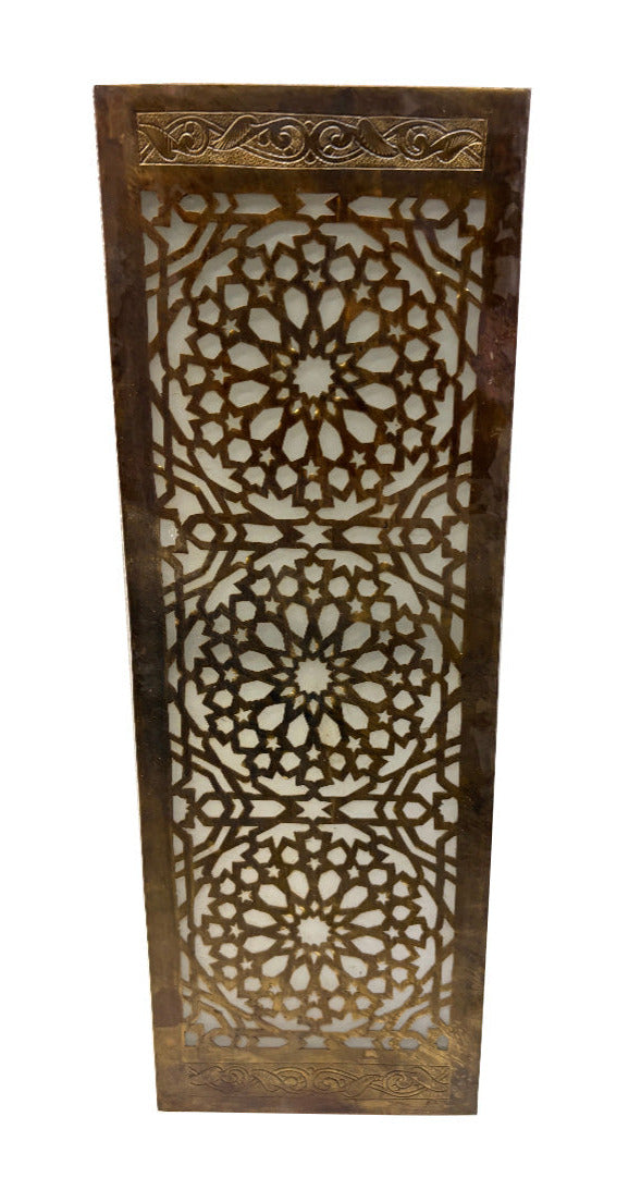 Rectangular Brass Wall Sconce