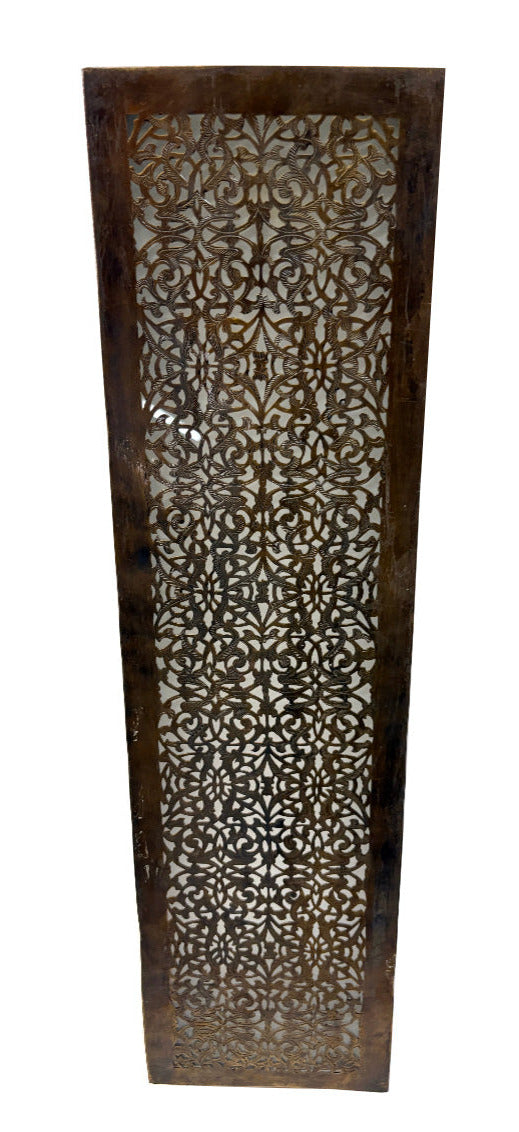 Tall Rectangular Shaped Brass Wall Sconce