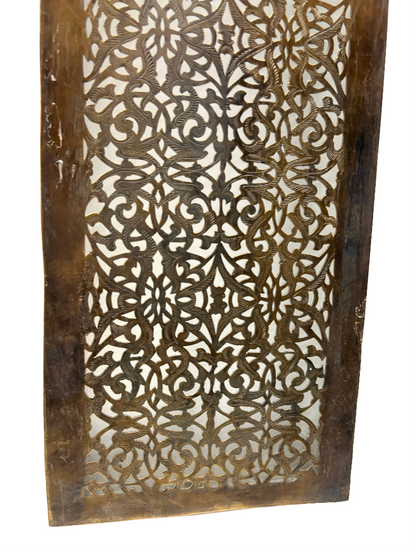 Tall Rectangular Shaped Brass Wall Sconce