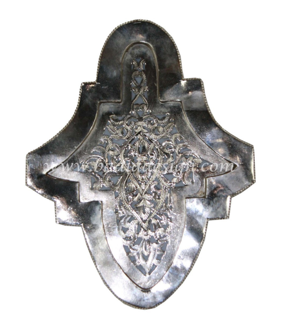 Artisanal Brass Sconce with Lily Design