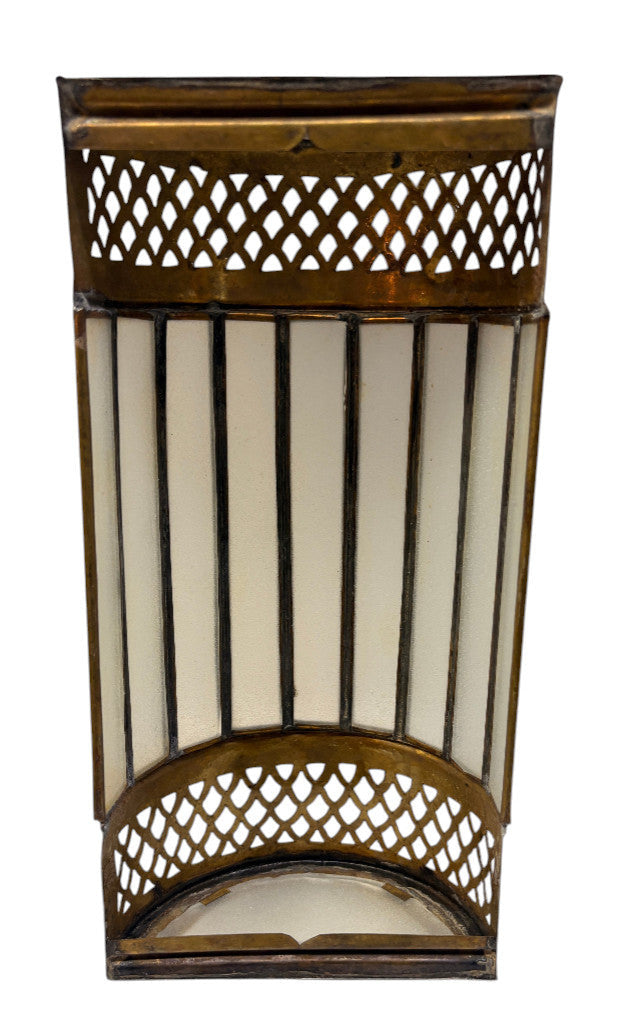 Cylindrical Column Sconce with Glass Panels