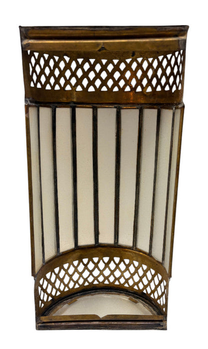 Cylindrical Column Sconce with Glass Panels
