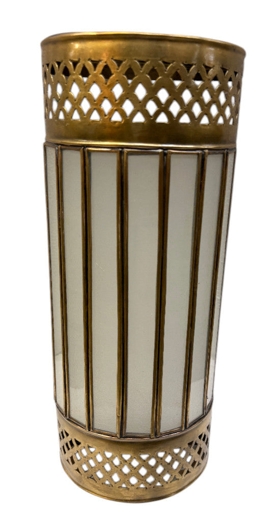 Cylindrical Column Sconce with Glass Panels