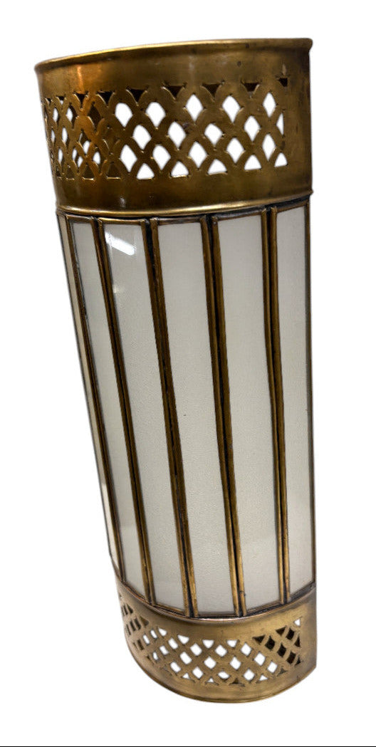 Cylindrical Column Sconce with Glass Panels