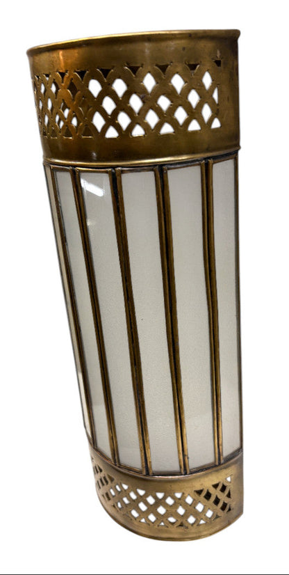 Cylindrical Column Sconce with Glass Panels