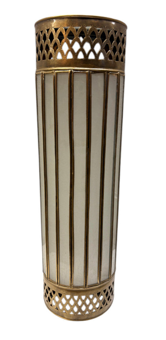 Cylindrical Column Sconce with Glass Panels