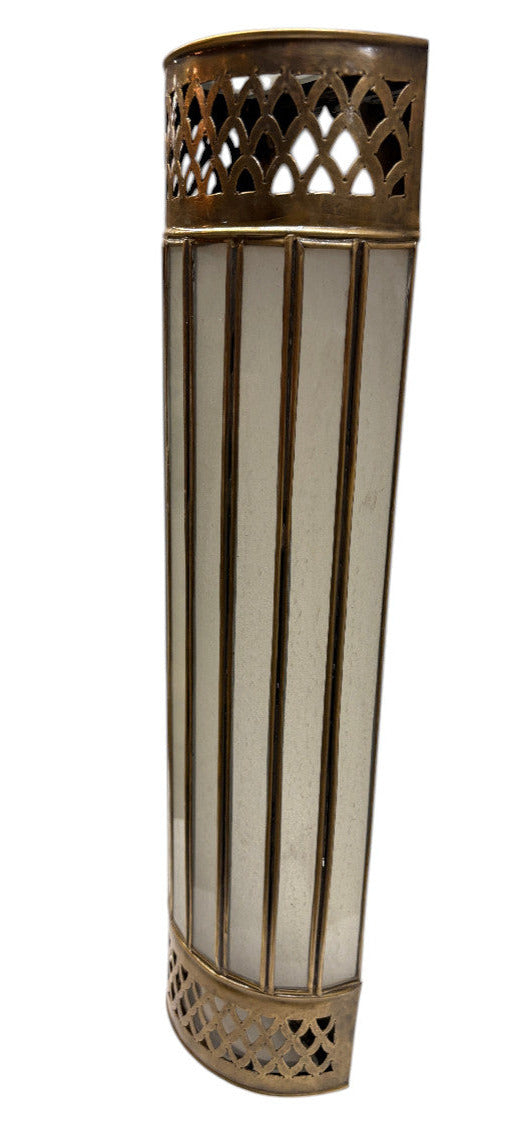 Cylindrical Column Sconce with Glass Panels