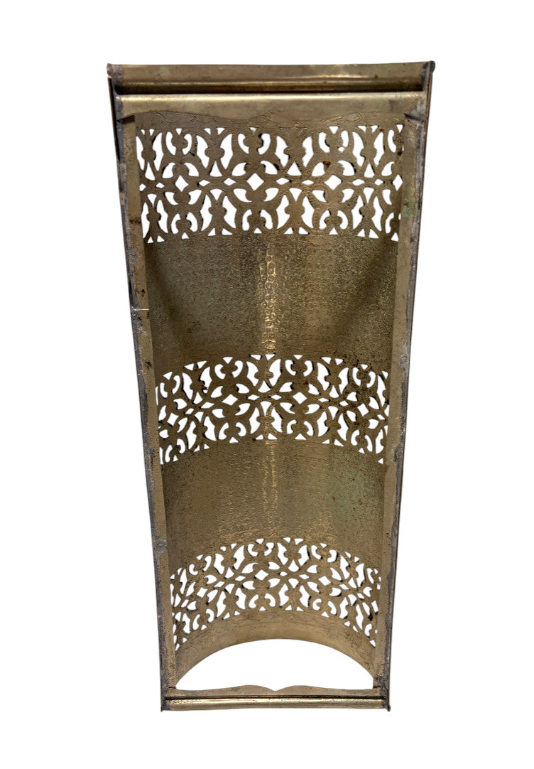 Half Cylinder Brass and Silver Wall Sconces