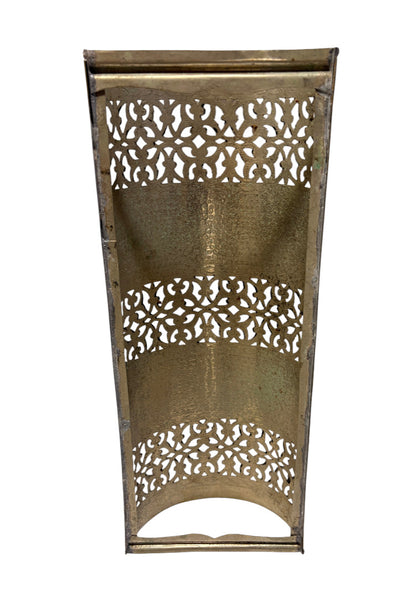 Half Cylinder Brass and Silver Wall Sconces