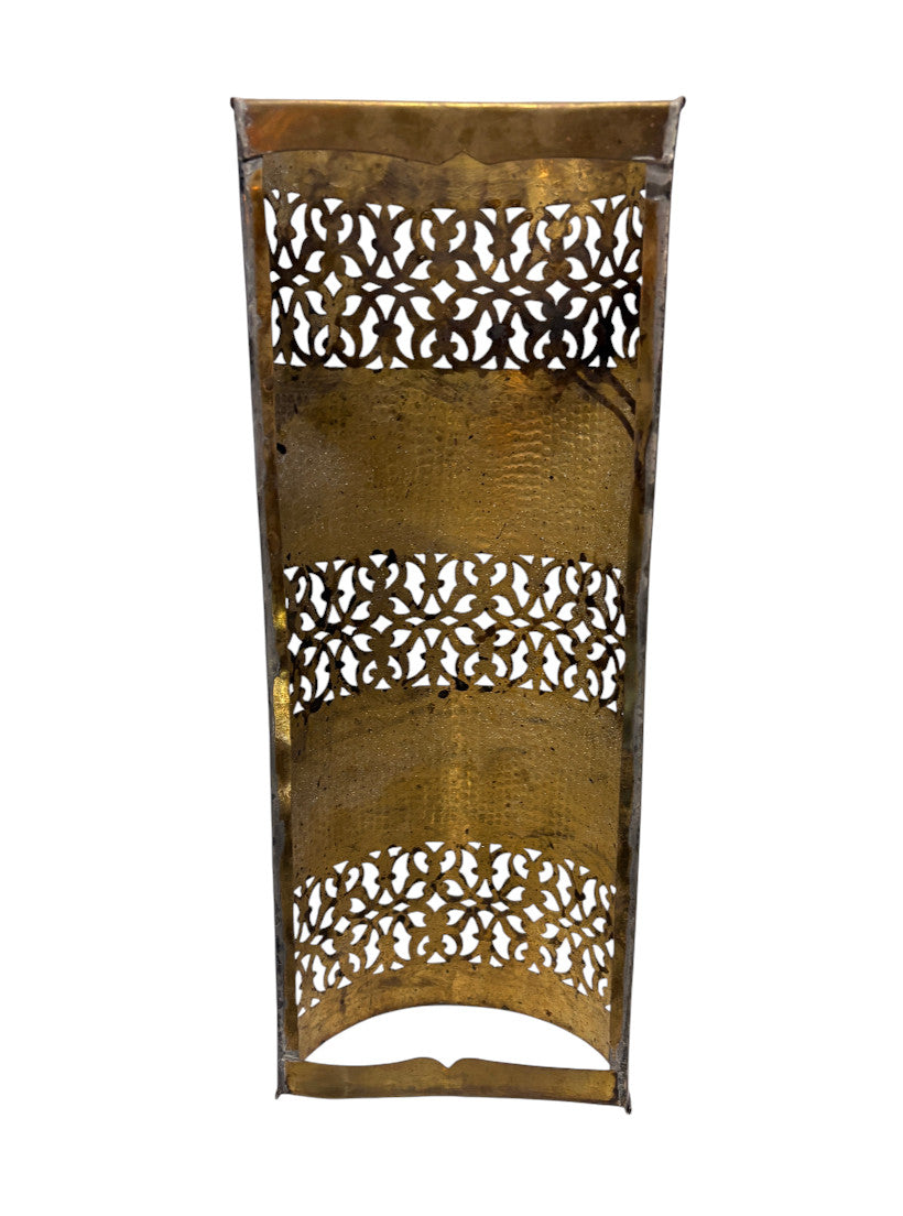 Half Cylinder Brass and Silver Wall Sconces
