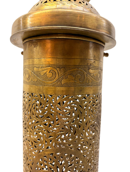 Tall Cylinder Shaped Brass Wall Sconce