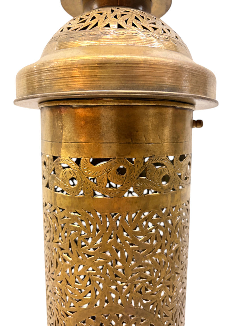Tall Cylinder Shaped Brass Wall Sconce
