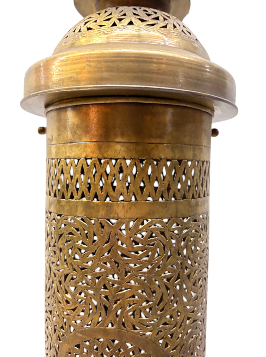 Tall Cylinder Shaped Brass Wall Sconce