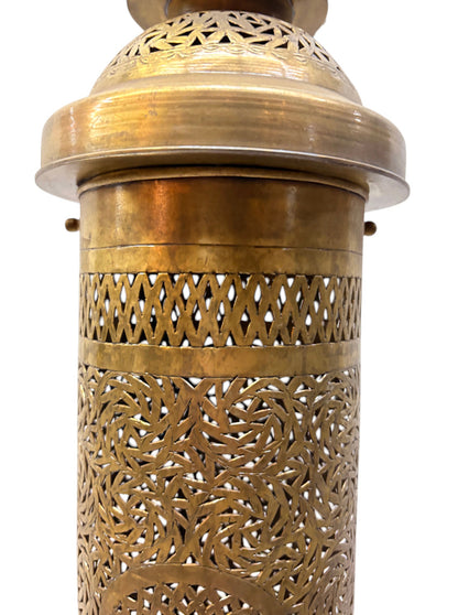 Tall Cylinder Shaped Brass Wall Sconce