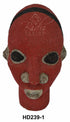 Red Handcrafted African Beaded Head Sculptures