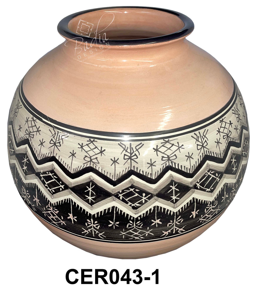 Modern Hand Painted Ceramic Planter