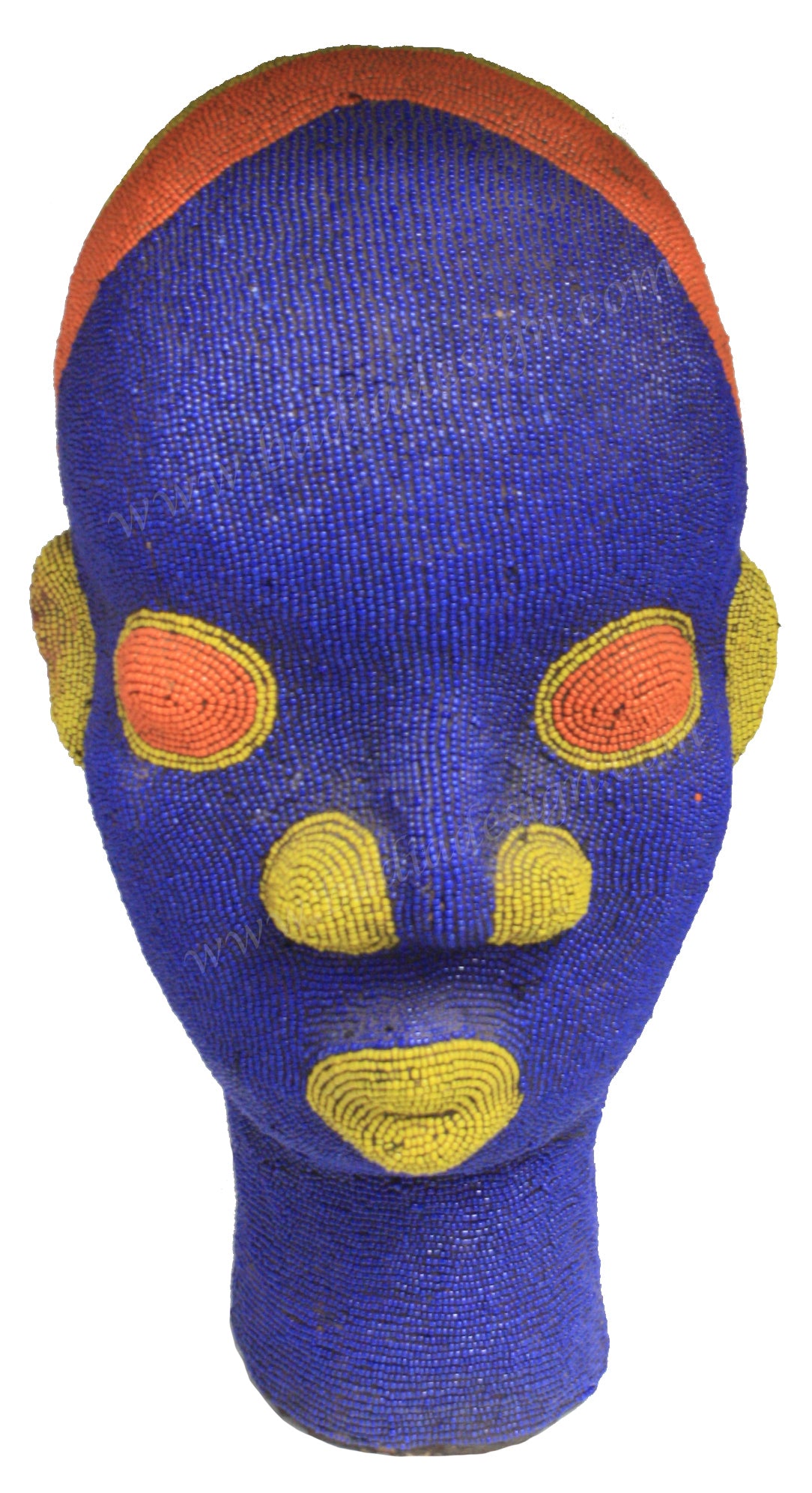 Handmade African Beaded Heads made of Clay