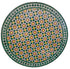 Round Green and Yellow Moroccan Tile Table Top