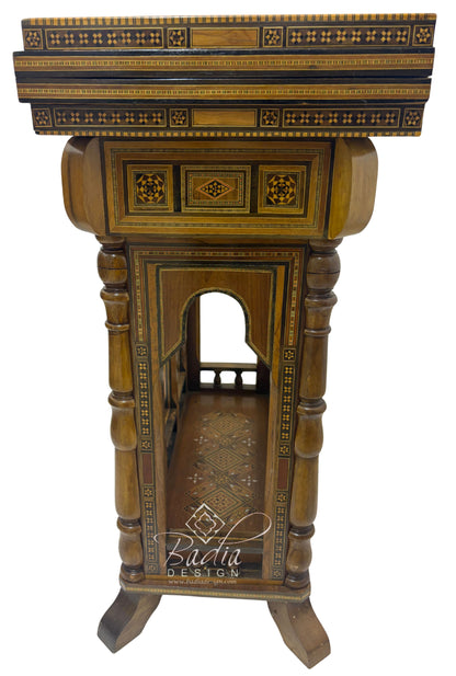 Inlaid Syrian Design Backgammon Board Game Table