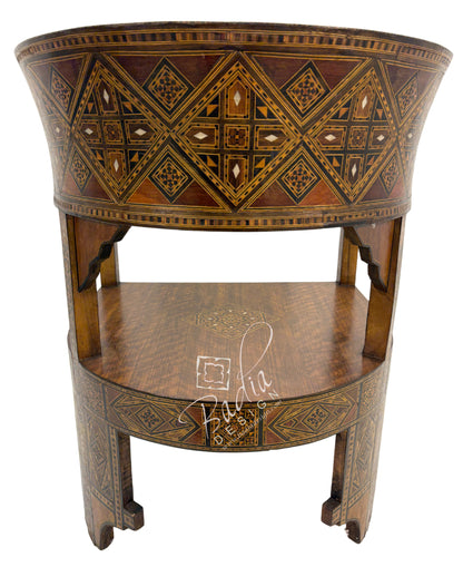 Handcrafted Mother of Pearl Inlay Chair