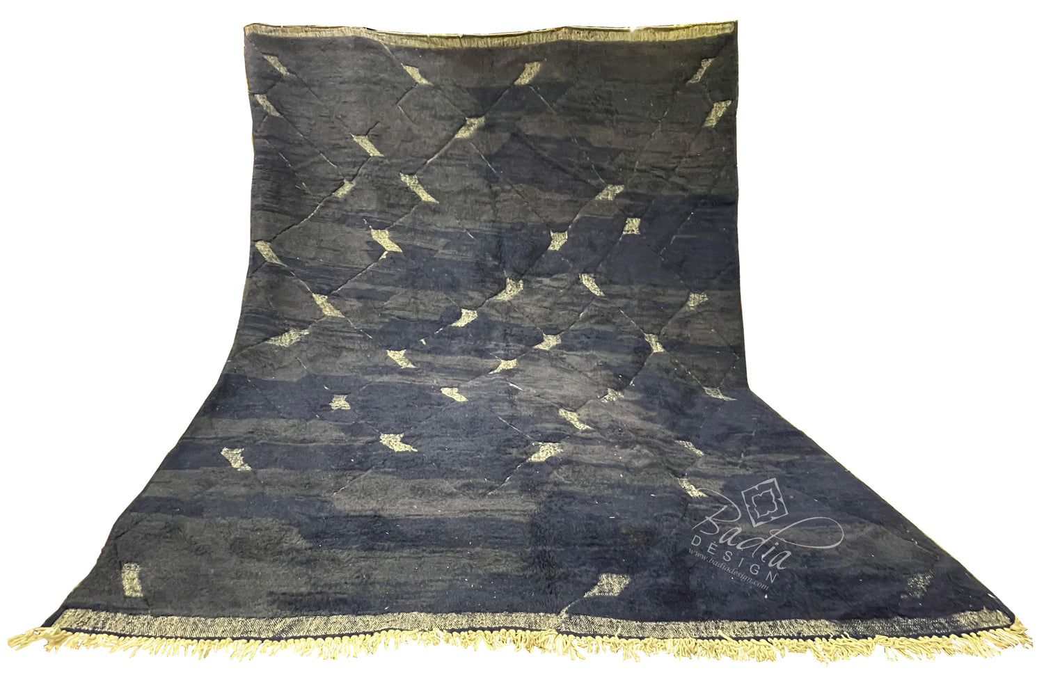 Black Vintage Handwoven Moroccan Berber Rug