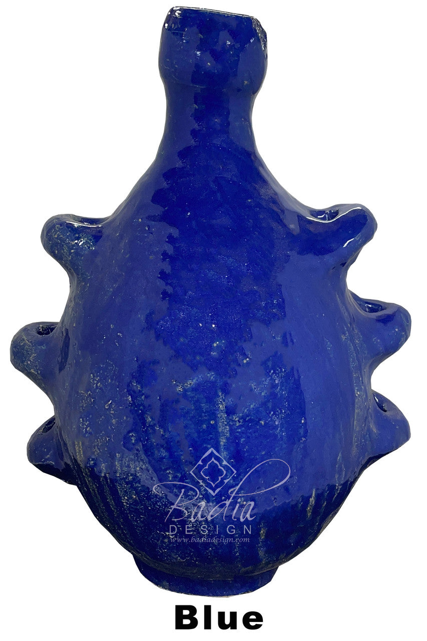Hand Painted Spiked Ceramic Flower Vase